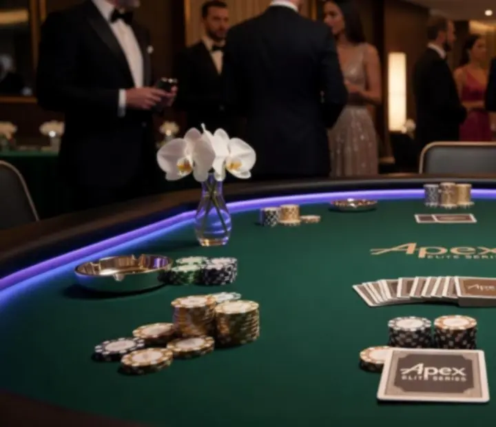 Wyjątkowa aranżacja stołu pokerowego na luksusowym evencie